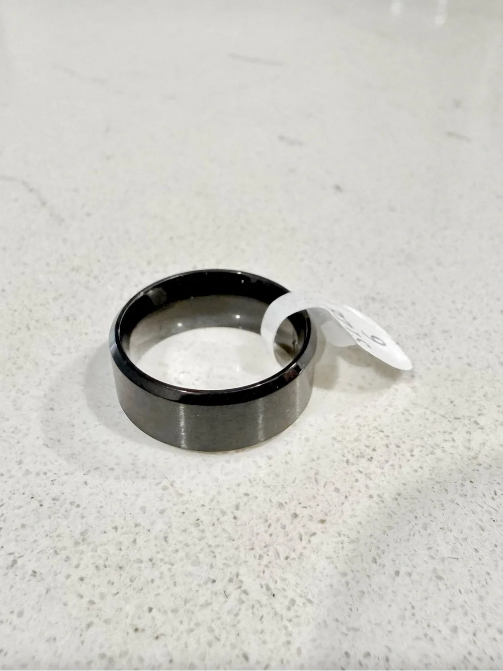 Black Stainless Steel Brushed Ring